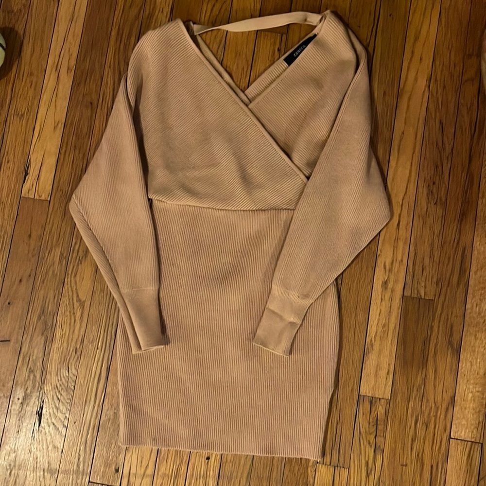 Size small camel colored Zesica sweater dress